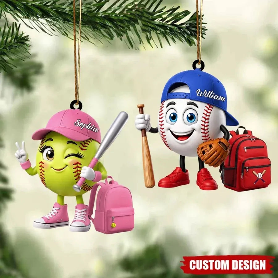 Custom Baseball Acrylic Ornament