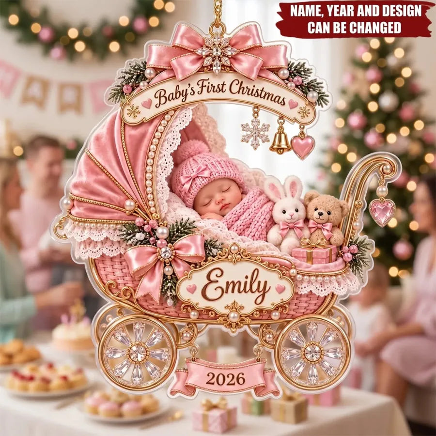 Custom Baby’s First Christmas Acrylic Ornament