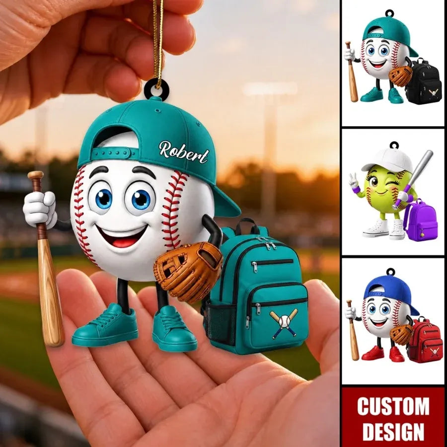 Custom Baseball Acrylic Ornament