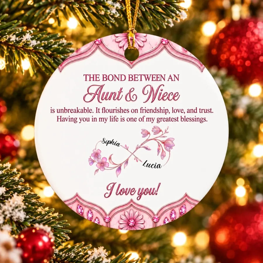 Custom Aunt & Niece Acrylic Ornament