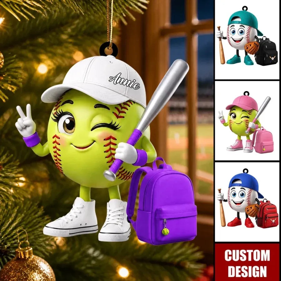 Custom Baseball Acrylic Ornament