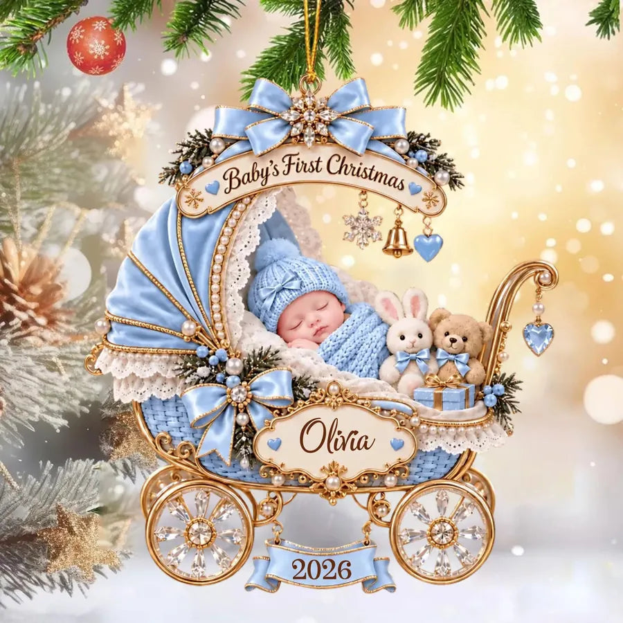 Custom Baby’s First Christmas Acrylic Ornament