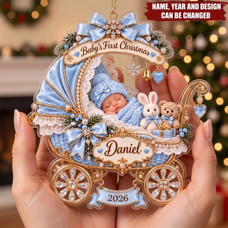 Custom Baby’s First Christmas Acrylic Ornament