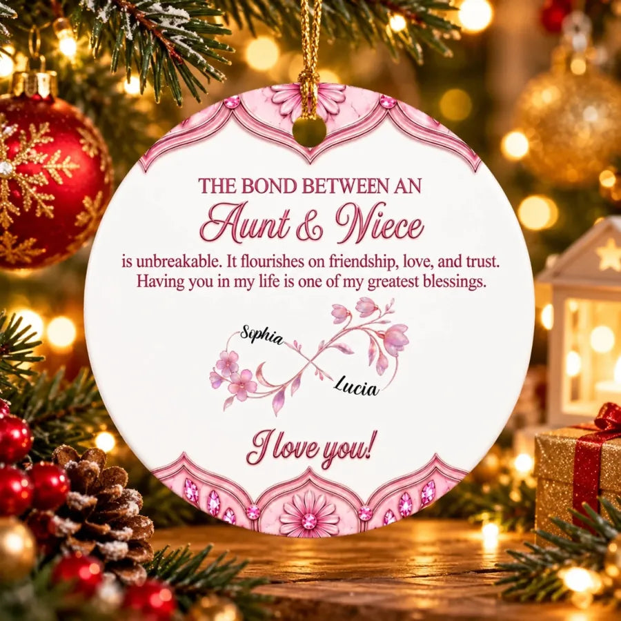 Custom Aunt & Niece Acrylic Ornament