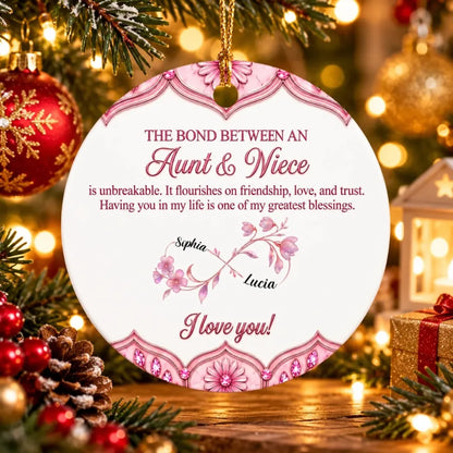 Custom Aunt & Niece Acrylic Ornament