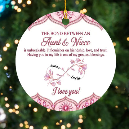 Custom Aunt & Niece Acrylic Ornament
