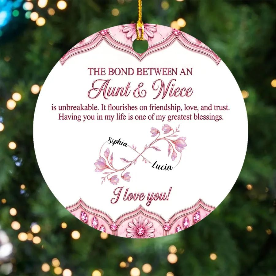 Custom Aunt & Niece Acrylic Ornament