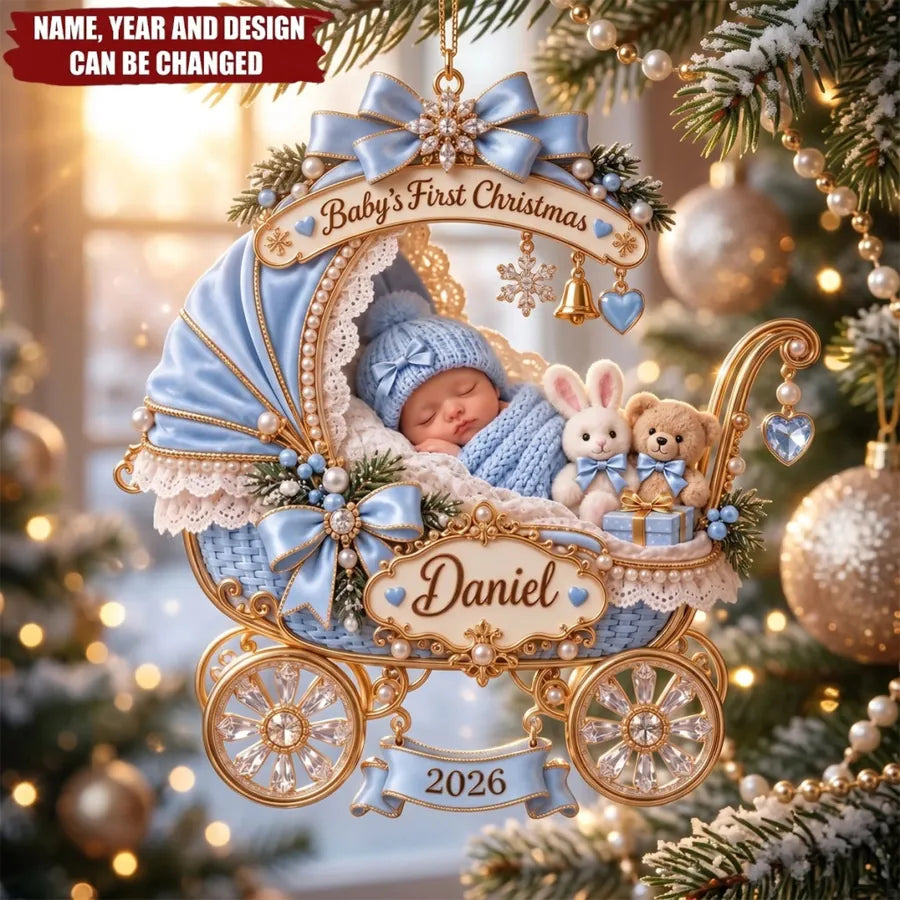 Custom Baby’s First Christmas Acrylic Ornament